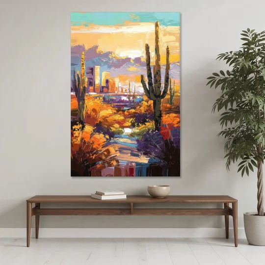 Phoenix Vibrant Urban Desert - Canvas Wall Art - Coffee Table - 40x60