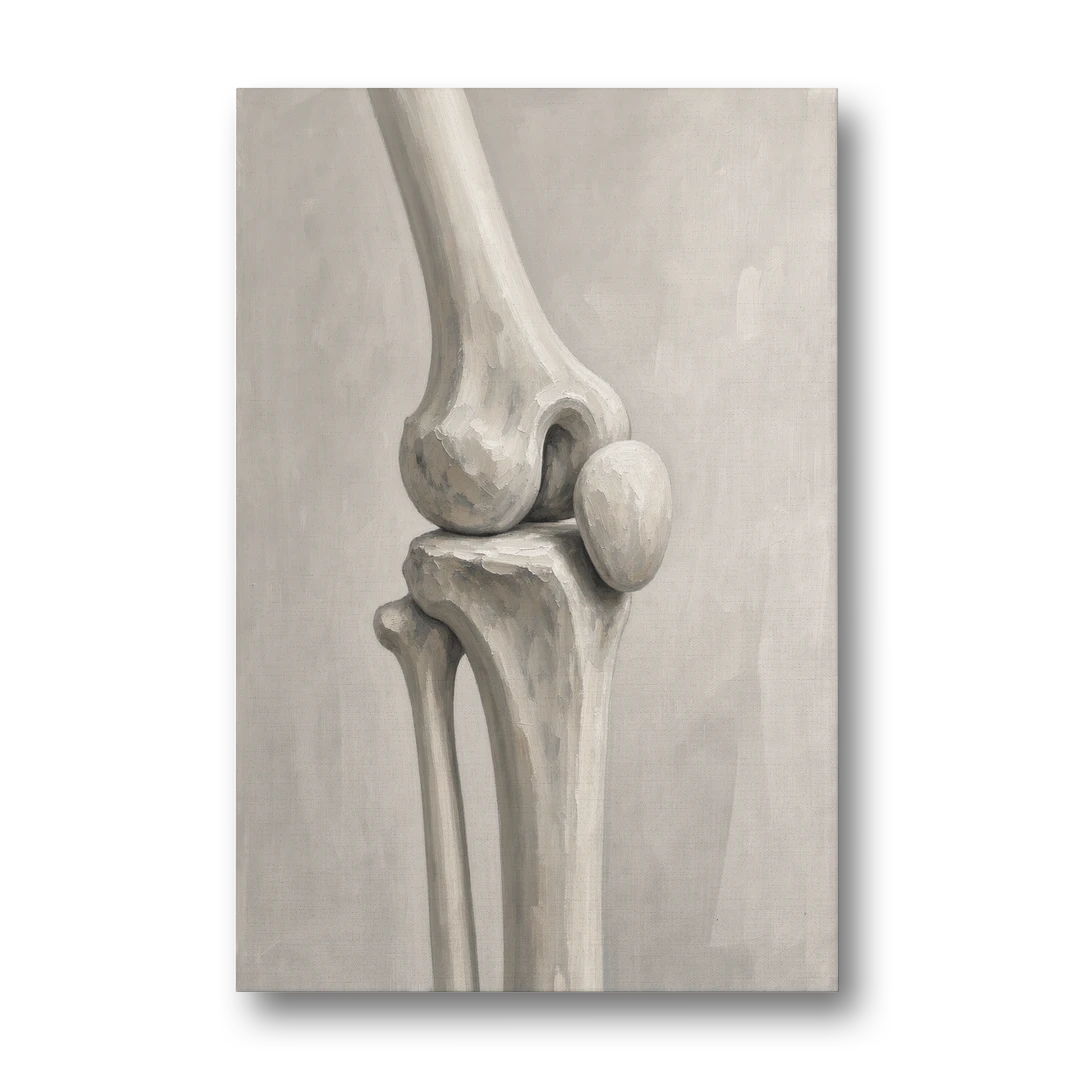 Physical Therapy Wall Art of the Knee Joint - Canvas Wall Art - Front