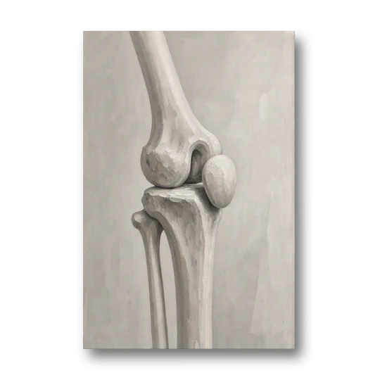 Physical Therapy Wall Art of the Knee Joint - Canvas Wall Art - Front