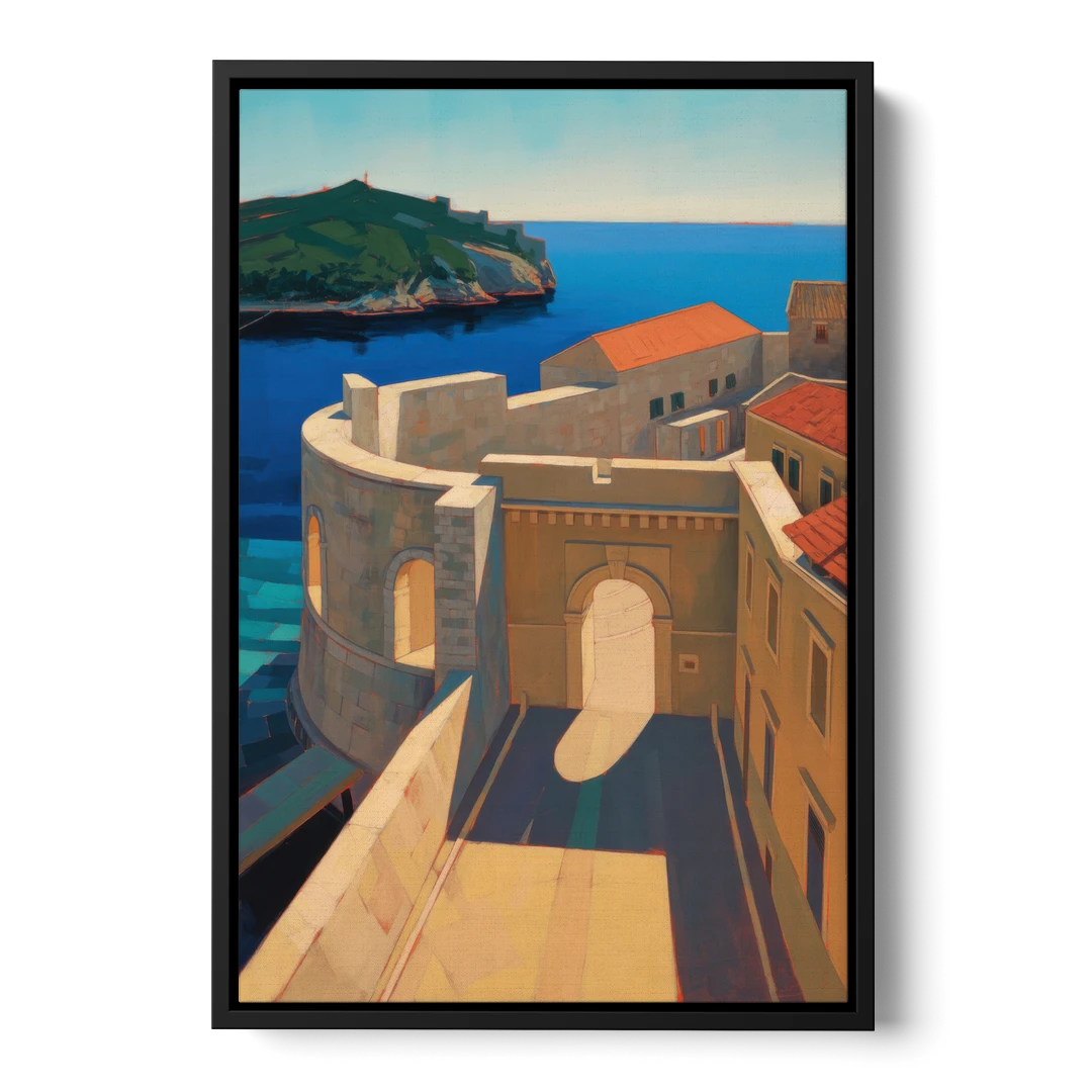 Pile Gate Majesty - Black Framed Canvas Wall Art - Front
