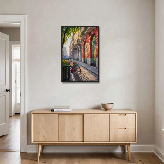 Pinacoteca Brilliance - Black Framed Canvas Wall Art - Coffee Table - 24x36