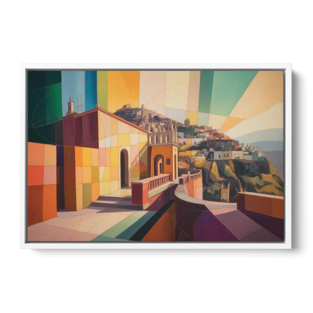 Pípila Overlook - White Framed Canvas Wall Art - Front