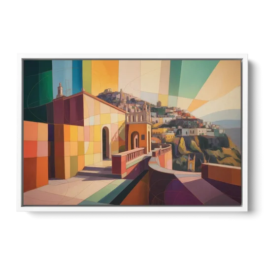 Pípila Overlook - White Framed Canvas Wall Art - Front