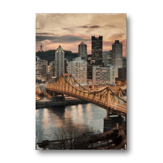 Pittsburgh Historic Landmarks - Canvas Wall Art - Front