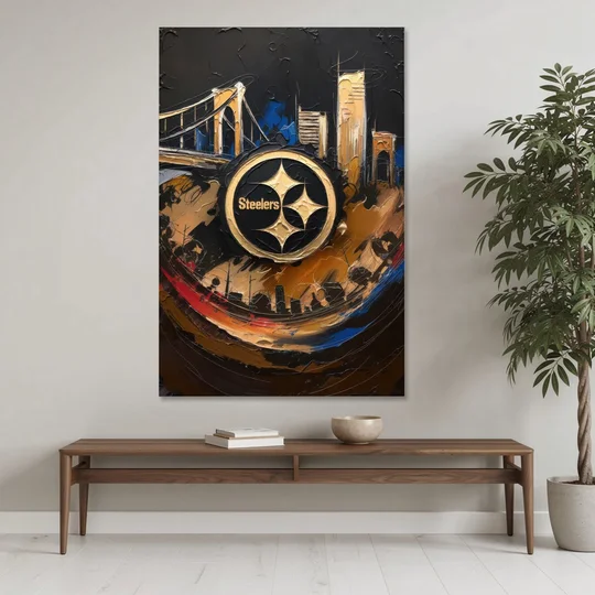 Pittsburgh Steelers Fan Pride - Canvas Wall Art - Coffee Table - 40x60