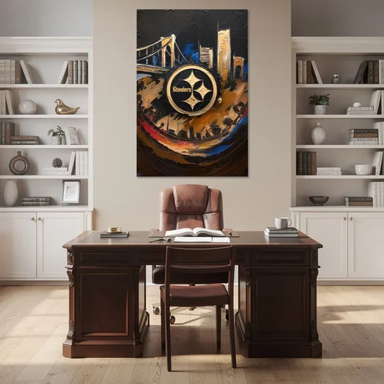 Pittsburgh Steelers Fan Pride - Canvas Wall Art - Office - 40x60