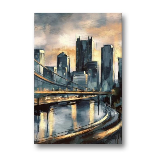 Pittsburgh Urban Aesthetic - Canvas Wall Art - Front