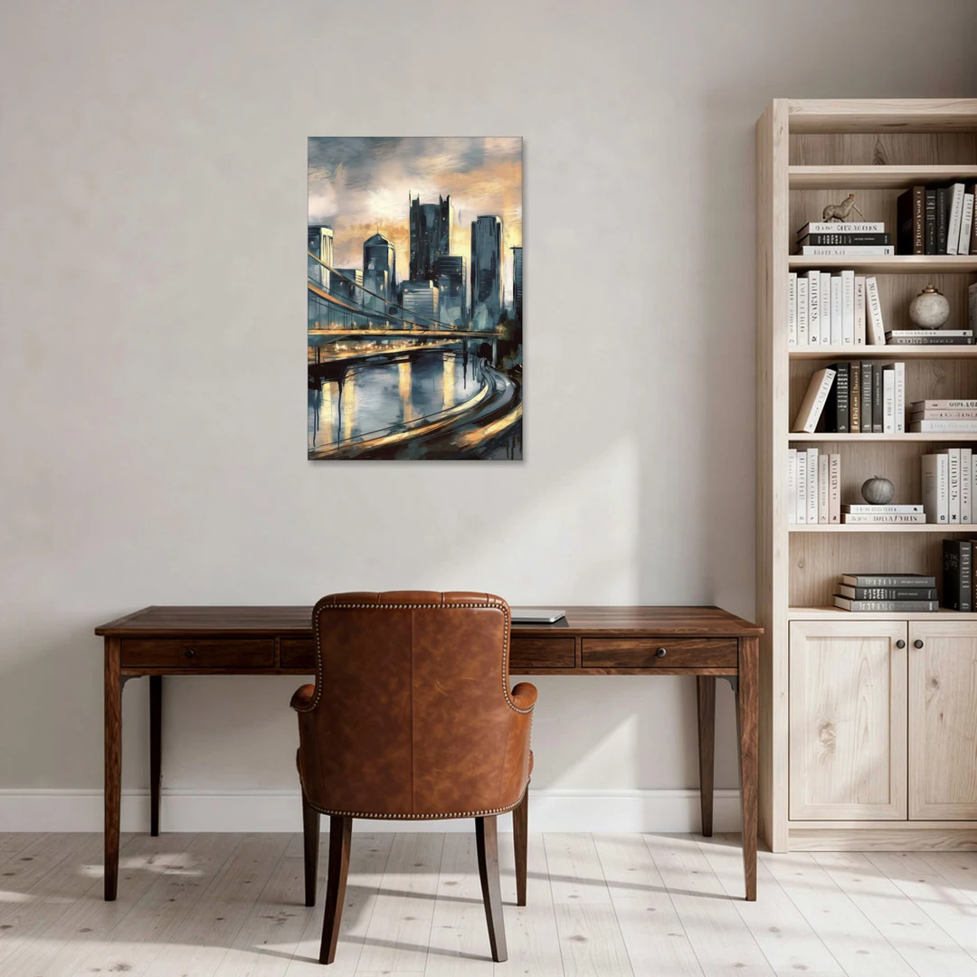 Pittsburgh Urban Aesthetic - Canvas Wall Art - Office - 24x36