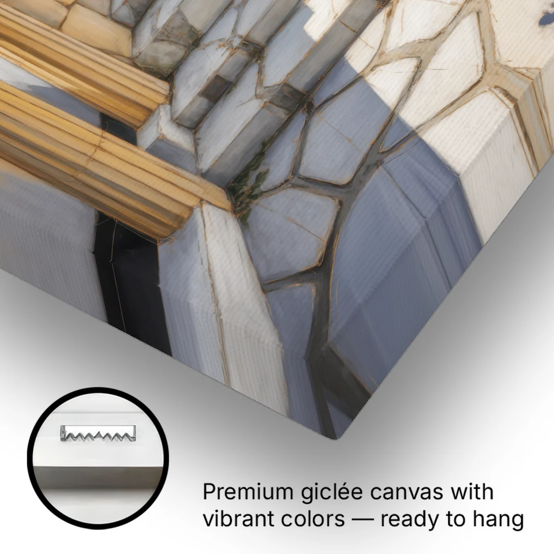 Plaka Pathways - Canvas Wall Art - Gallery Wrap Corner
