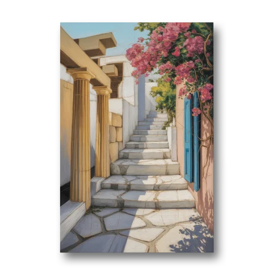 Plaka Pathways - Canvas Wall Art - Front