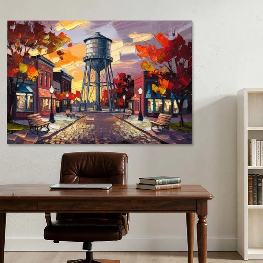 Plano Local Landmarks - Canvas Wall Art - Office - 60x40