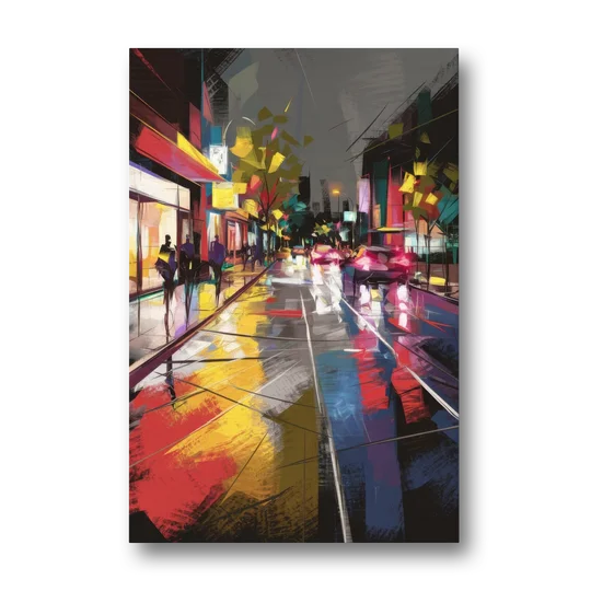 Plano Vibrant Streets - Canvas Wall Art - Front