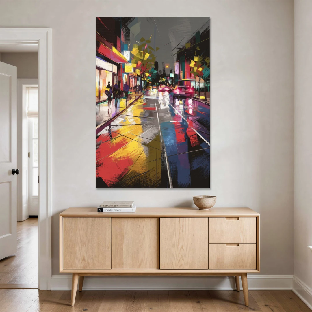 Plano Vibrant Streets - Canvas Wall Art - Coffee Table - 40x60