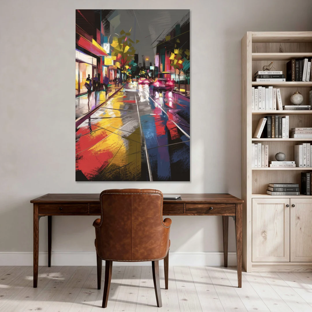 Plano Vibrant Streets - Canvas Wall Art - Office - 40x60