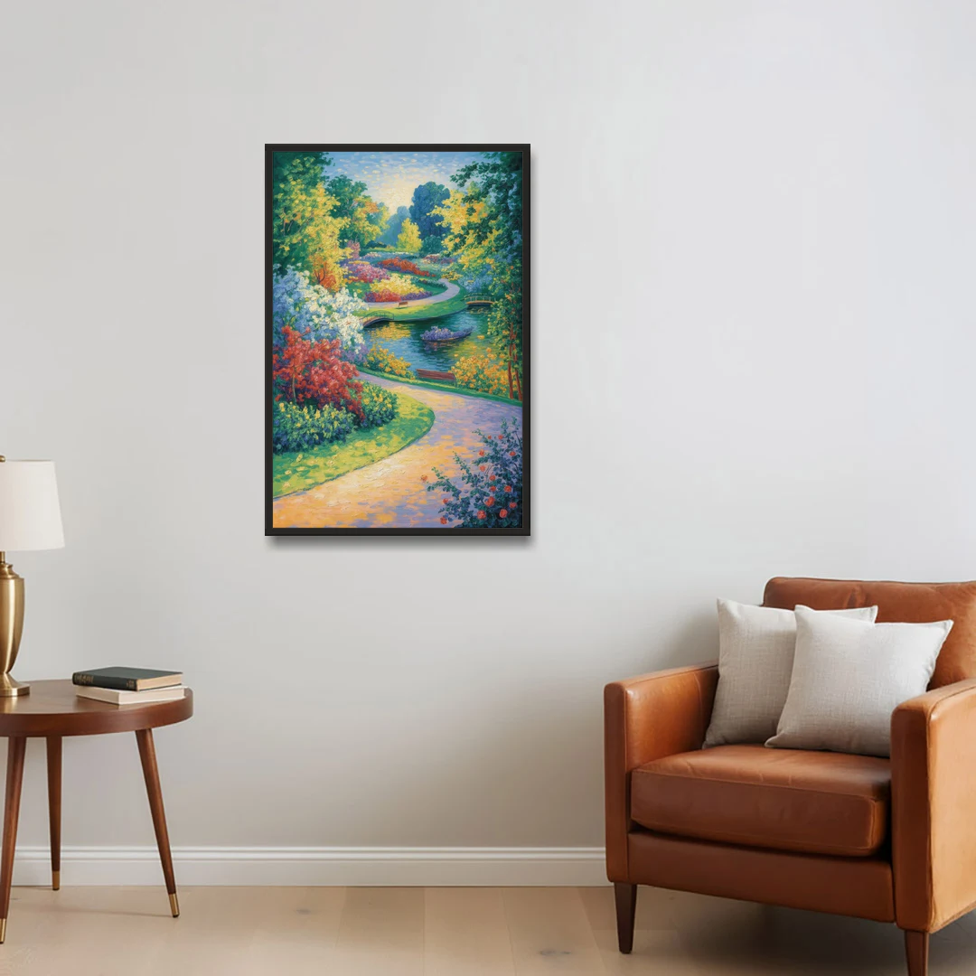 Planten un Blomen Bliss - Black Framed Canvas Wall Art - Sofa - 24x36