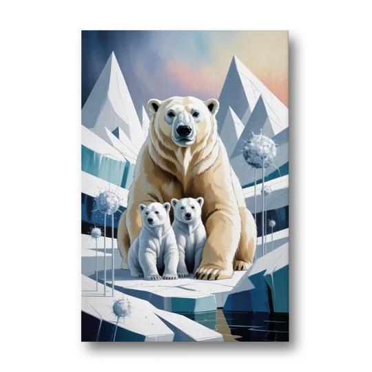 Polar Bear Majesty - Canvas Wall Art - Front