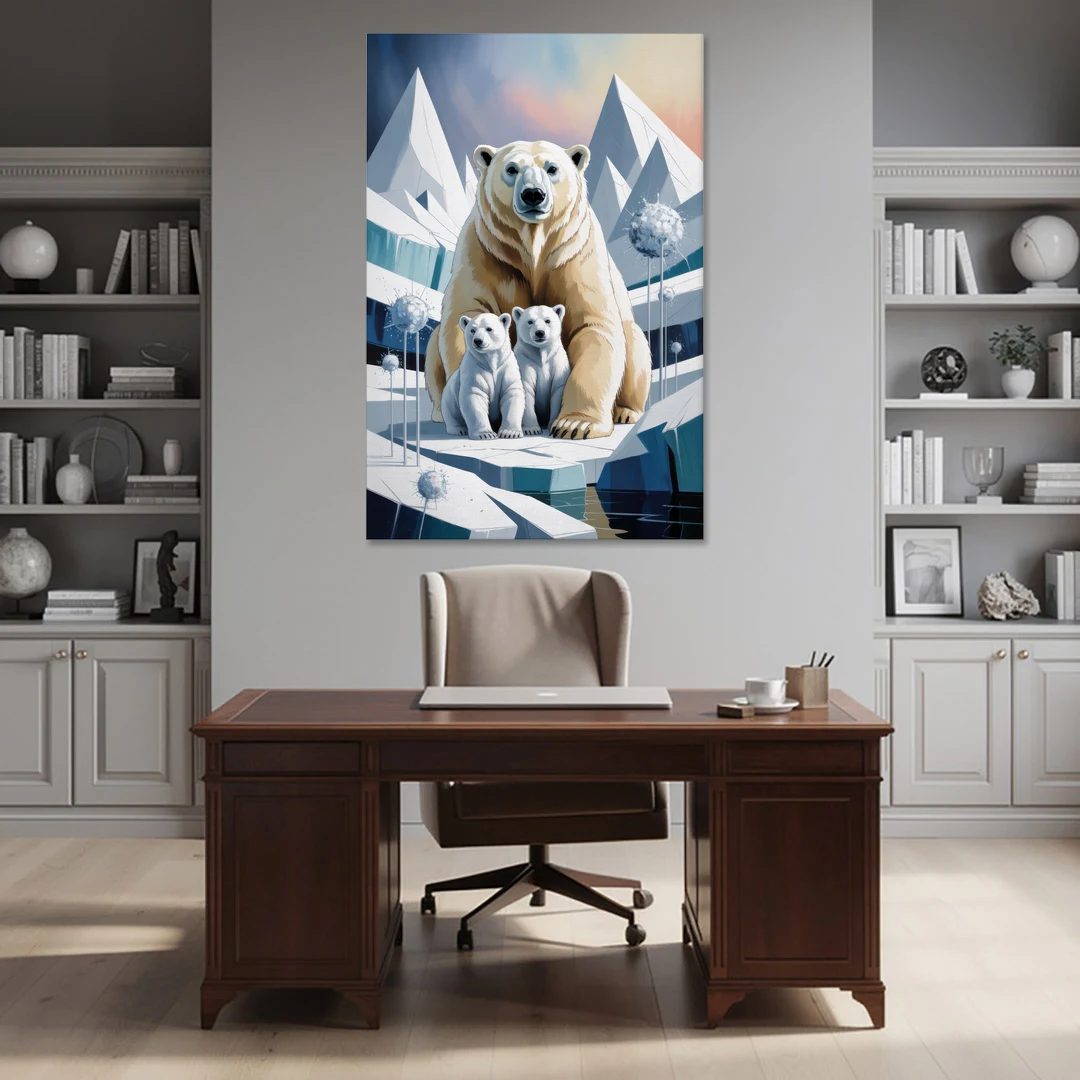 Polar Bear Majesty - Canvas Wall Art - Office - 40x60