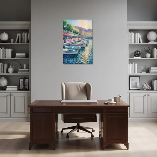 Port of Nice - Canvas Wall Art - Office - 24x36