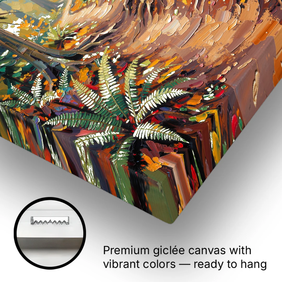 Portland Oregon Forests - Canvas Wall Art - Gallery Wrap Corner