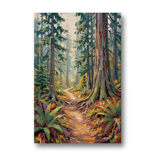 Portland Oregon Forests - Canvas Wall Art - Front