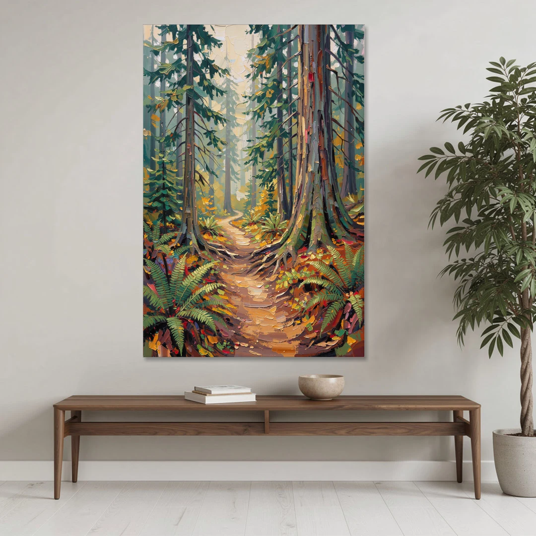 Portland Oregon Forests - Canvas Wall Art - Coffee Table - 40x60