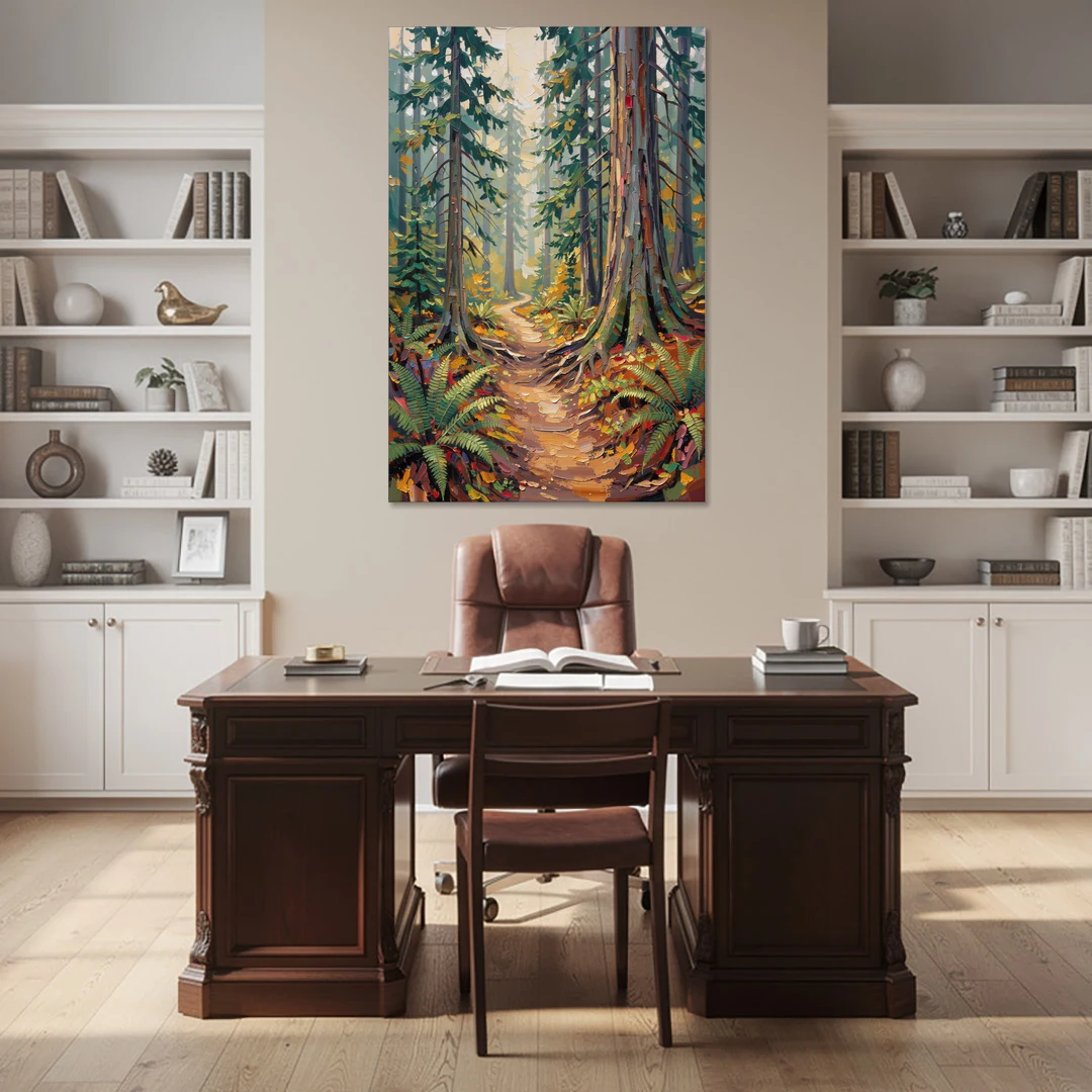 Portland Oregon Forests - Canvas Wall Art - Office - 40x60