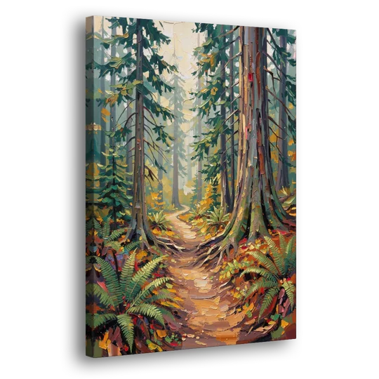 Portland Oregon Forests - Canvas Wall Art - Side