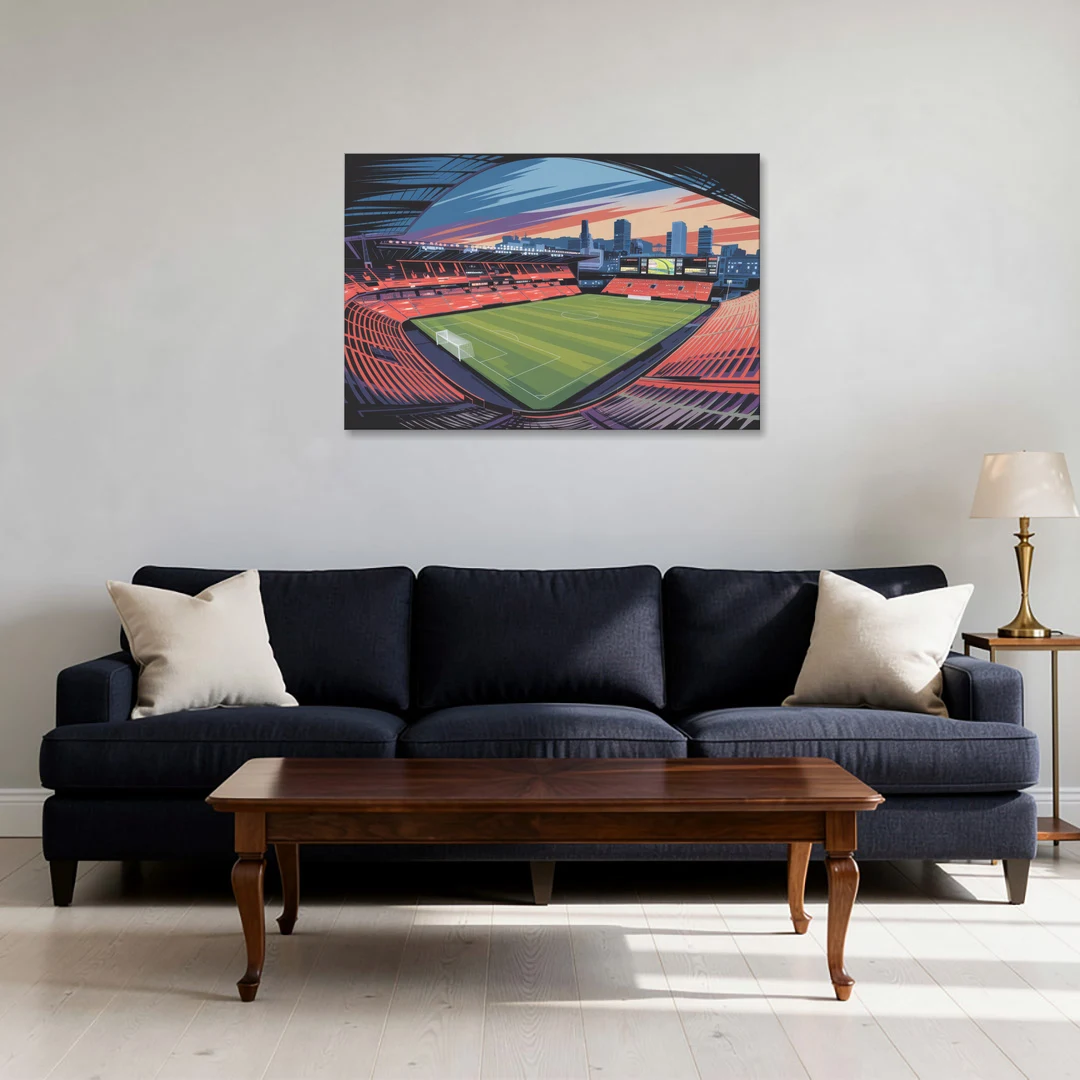 Portland Timbers Stadium View - Canvas Wall Art - Sofa - 36x24