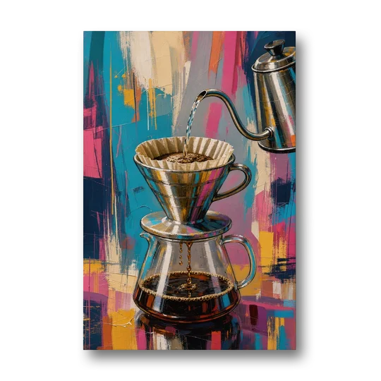 Pour-Over Coffee Ritual - Canvas Wall Art - Front