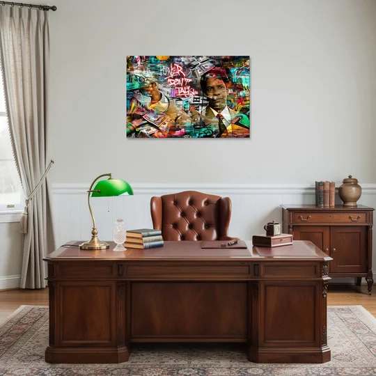 Power Don't Talk - Canvas Wall Art - Office - 36x24