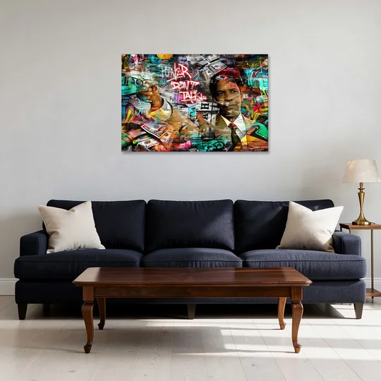 Power Don't Talk - Canvas Wall Art - Sofa - 36x24