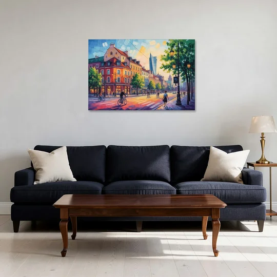 Praga District Vibe - Canvas Wall Art - Sofa - 36x24