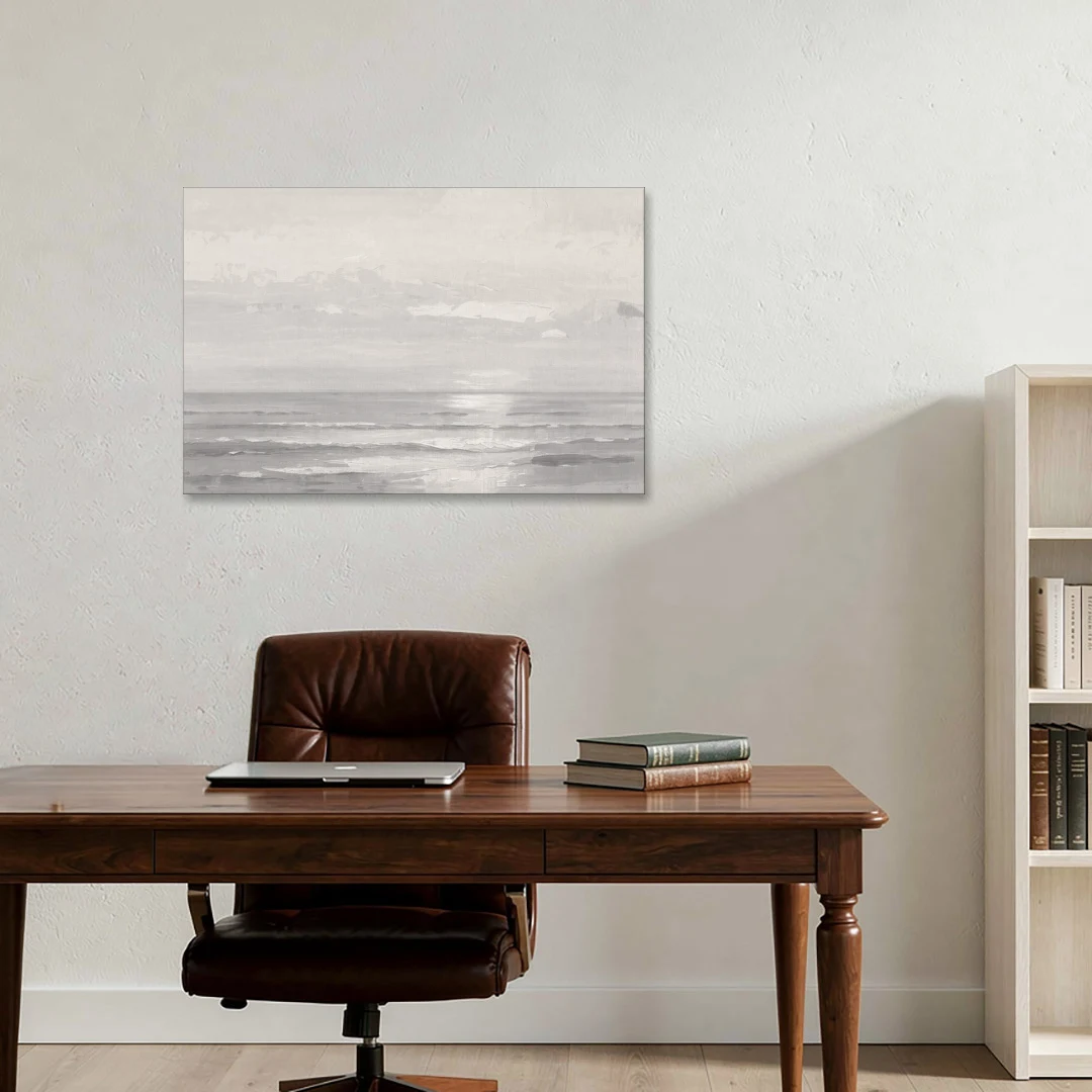 Professional Office Wall Art Ivory Light at Sea - Canvas Wall Art - Office - 36x24