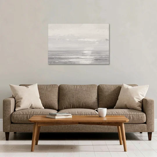 Professional Office Wall Art Ivory Light at Sea - Canvas Wall Art - Sofa - 36x24