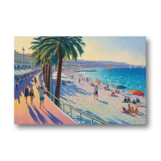 Promenade des Anglais - Canvas Wall Art - Front