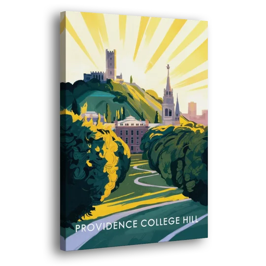 Providence College Hill View - Canvas Wall Art - Side