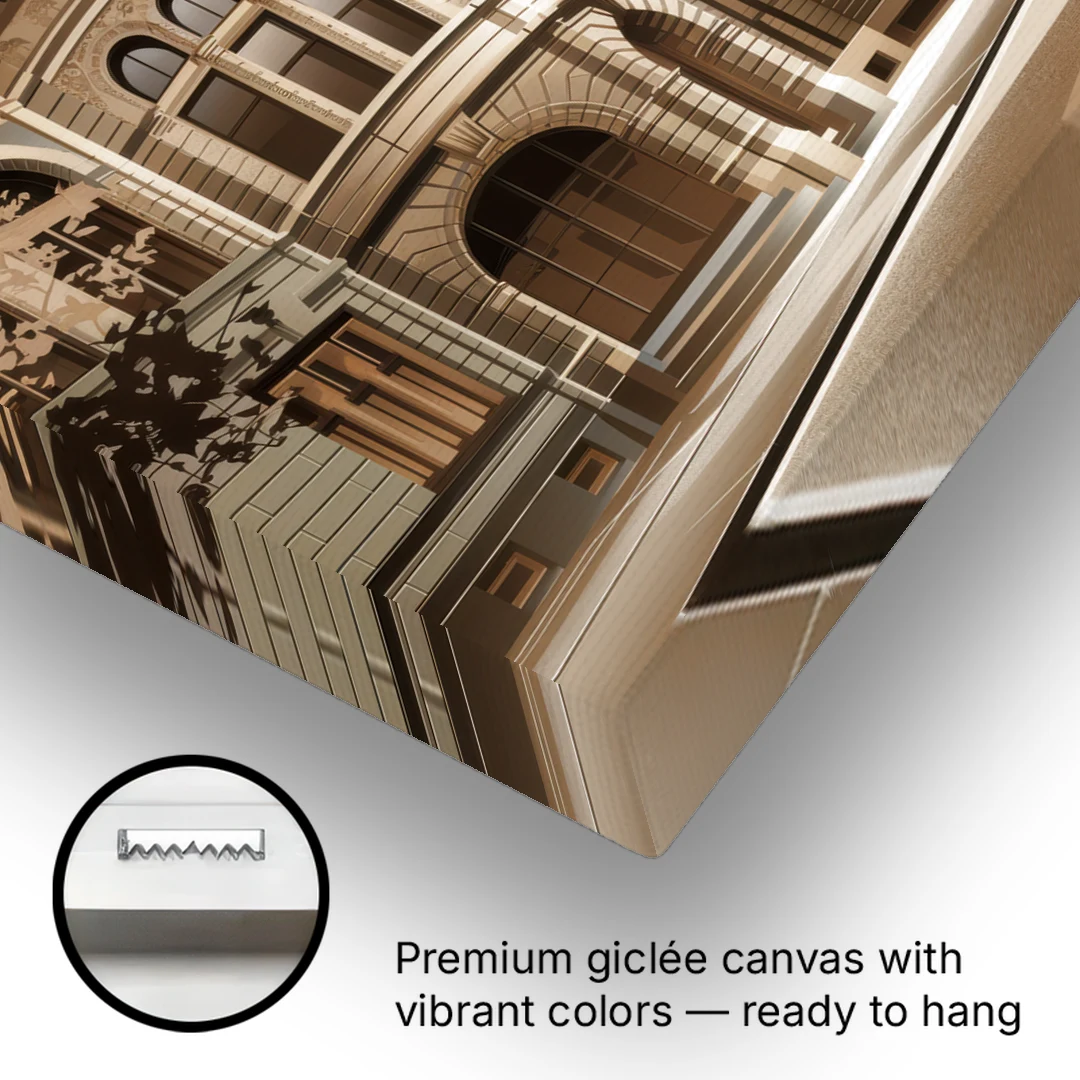 Providence Historic Architecture - Canvas Wall Art - Gallery Wrap Corner