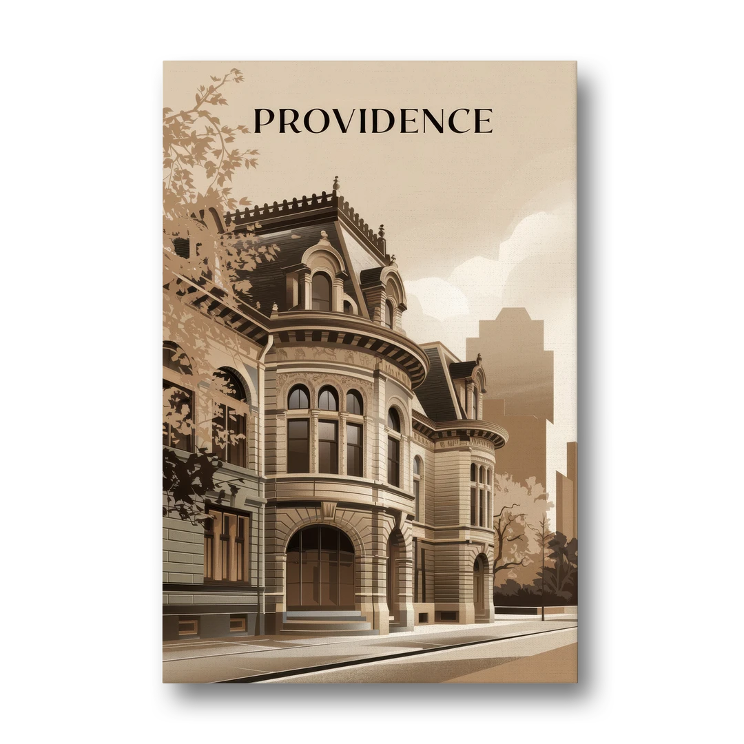 Providence Historic Architecture - Canvas Wall Art - Front