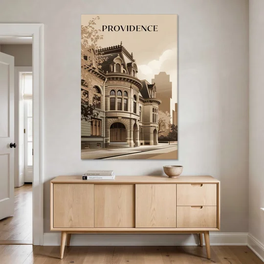 Providence Historic Architecture - Canvas Wall Art - Coffee Table - 40x60