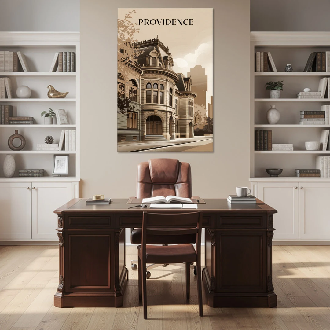 Providence Historic Architecture - Canvas Wall Art - Office - 40x60