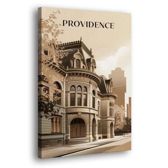 Providence Historic Architecture - Canvas Wall Art - Side