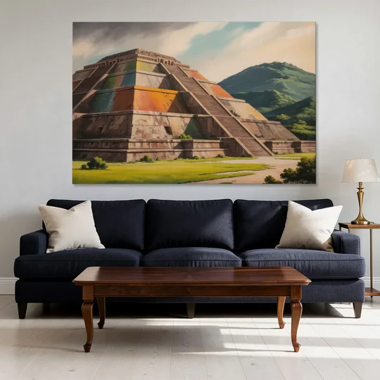 Pyramid of the Moon - Canvas Wall Art - Sofa - 60x40
