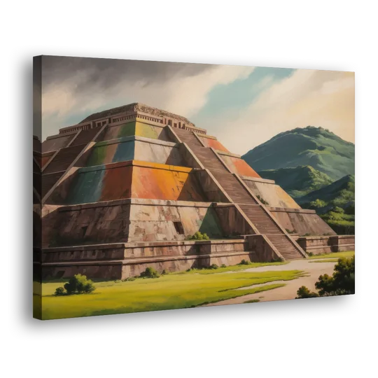 Pyramid of the Moon - Canvas Wall Art - Side