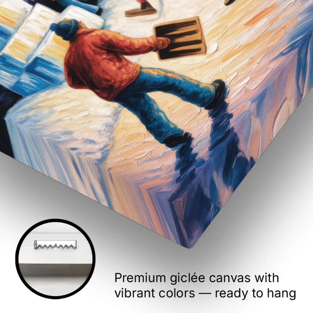 Quebec Winter Carnival - Canvas Wall Art - Gallery Wrap Corner