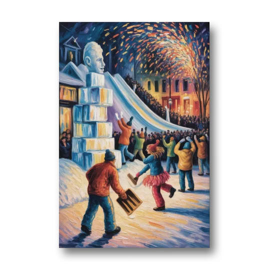 Quebec Winter Carnival - Canvas Wall Art - Front