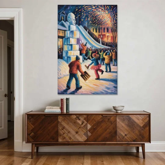 Quebec Winter Carnival - Canvas Wall Art - Coffee Table - 40x60
