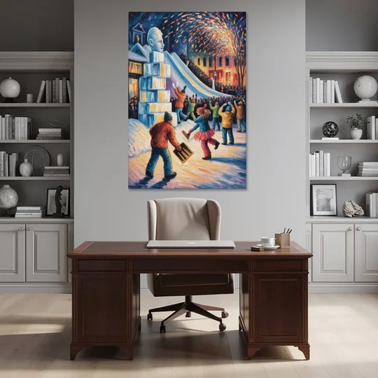 Quebec Winter Carnival - Canvas Wall Art - Office - 40x60