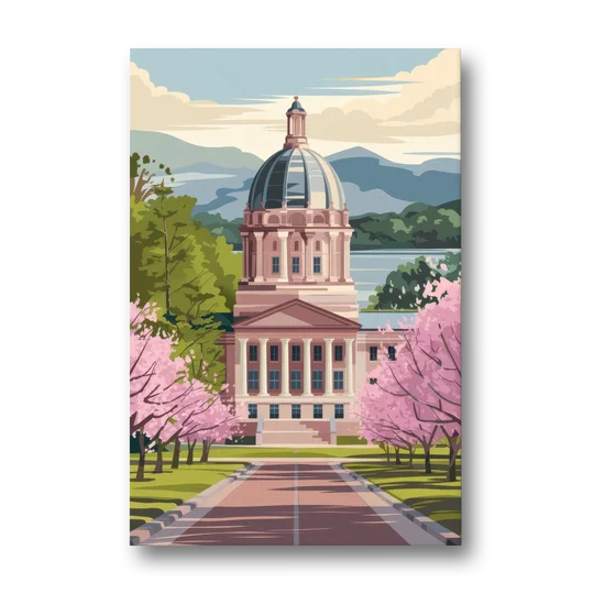 Raleigh State Capitol - Canvas Wall Art - Front