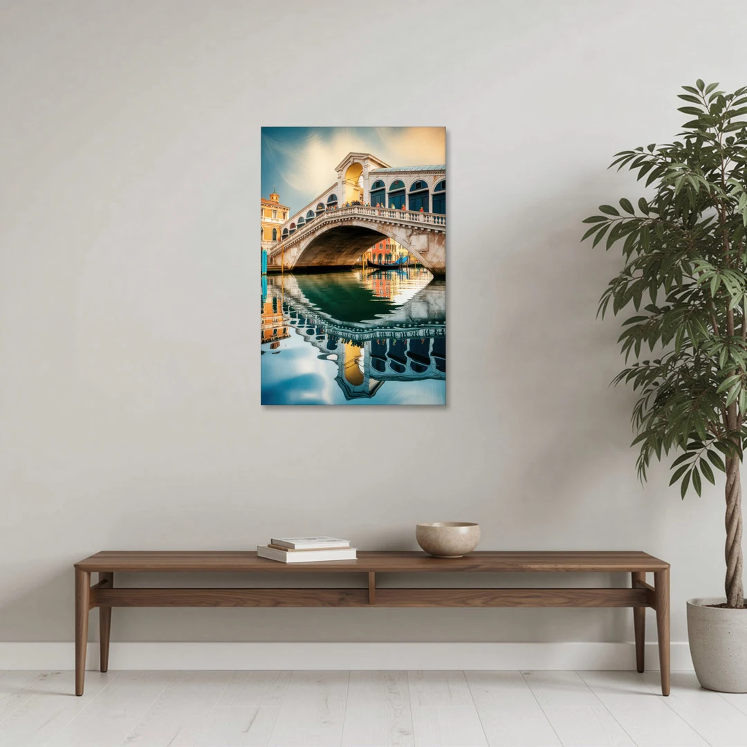 Rialto Bridge Reflections - Canvas Wall Art - Coffee Table - 24x36