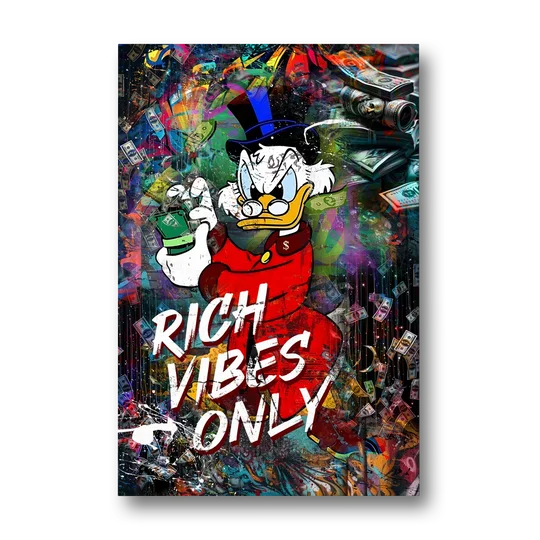 Rich Vibes Only - Canvas Wall Art - Front